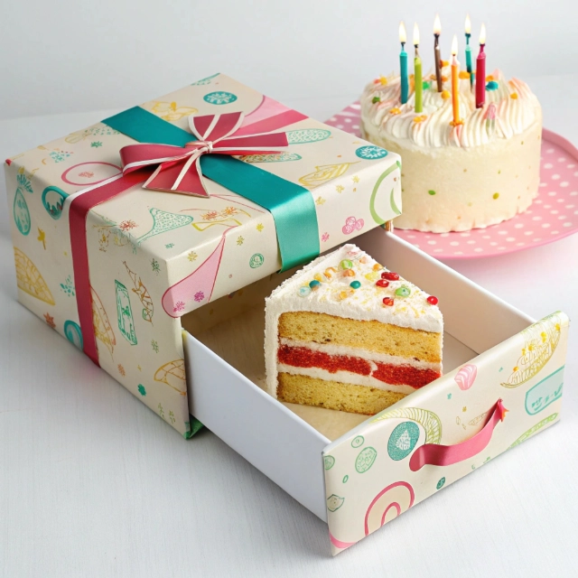 Surprise Cake Box: Hidden Drawer for Extras, Safe for Cakes, Party Essential - surprise cake box with drawer (1)