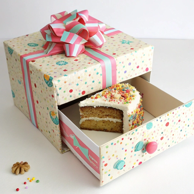 Surprise Cake Box: Hidden Drawer for Extras, Safe for Cakes, Party Essential - surprise cake box with drawer (3)
