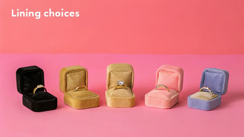 Jewelry Packaging with Velvety vs. Soft Fabric Linings: Which Offers More Premium Feel? - various lining choices