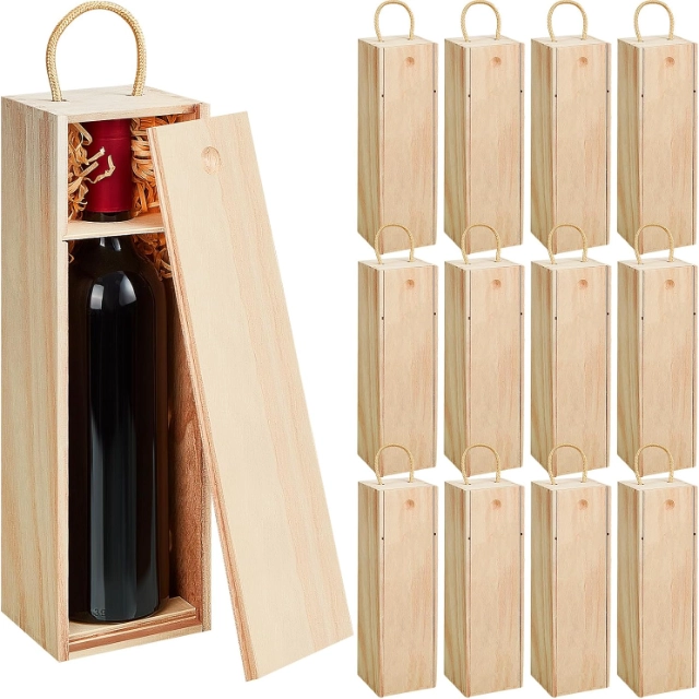 Elegant Wooden Wine Box - Premium for Vintages, Perfect for Wine Lovers - wooden wine box1