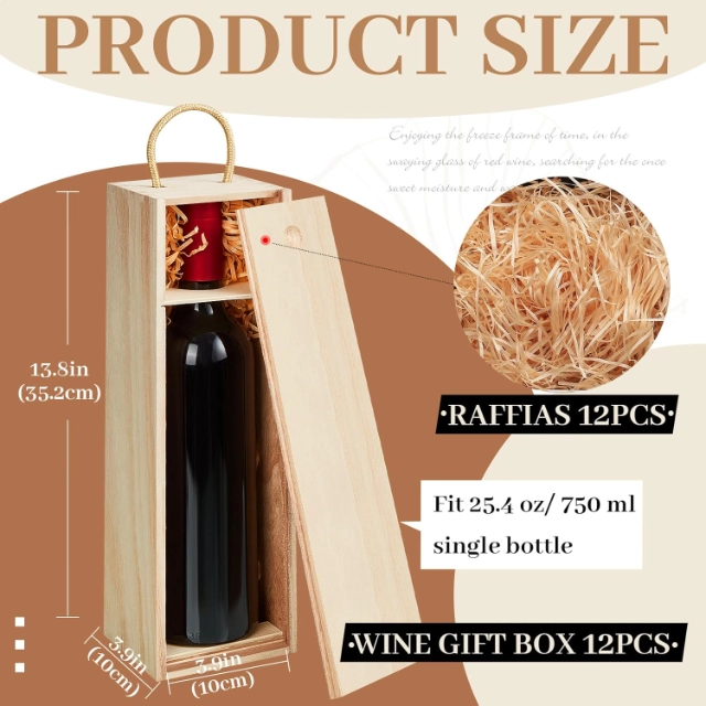 Elegant Wooden Wine Box - Premium for Vintages, Perfect for Wine Lovers - wooden wine box2