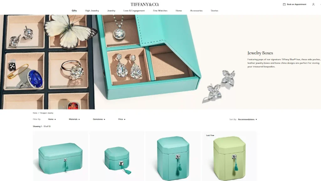 A Comprehensive Analysis ofTiffany & Co. and Pottery Barn Jewelry Box - Tiffany & Co box