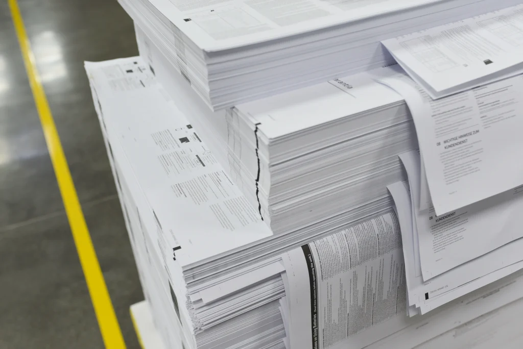 area for materials to be printed 4