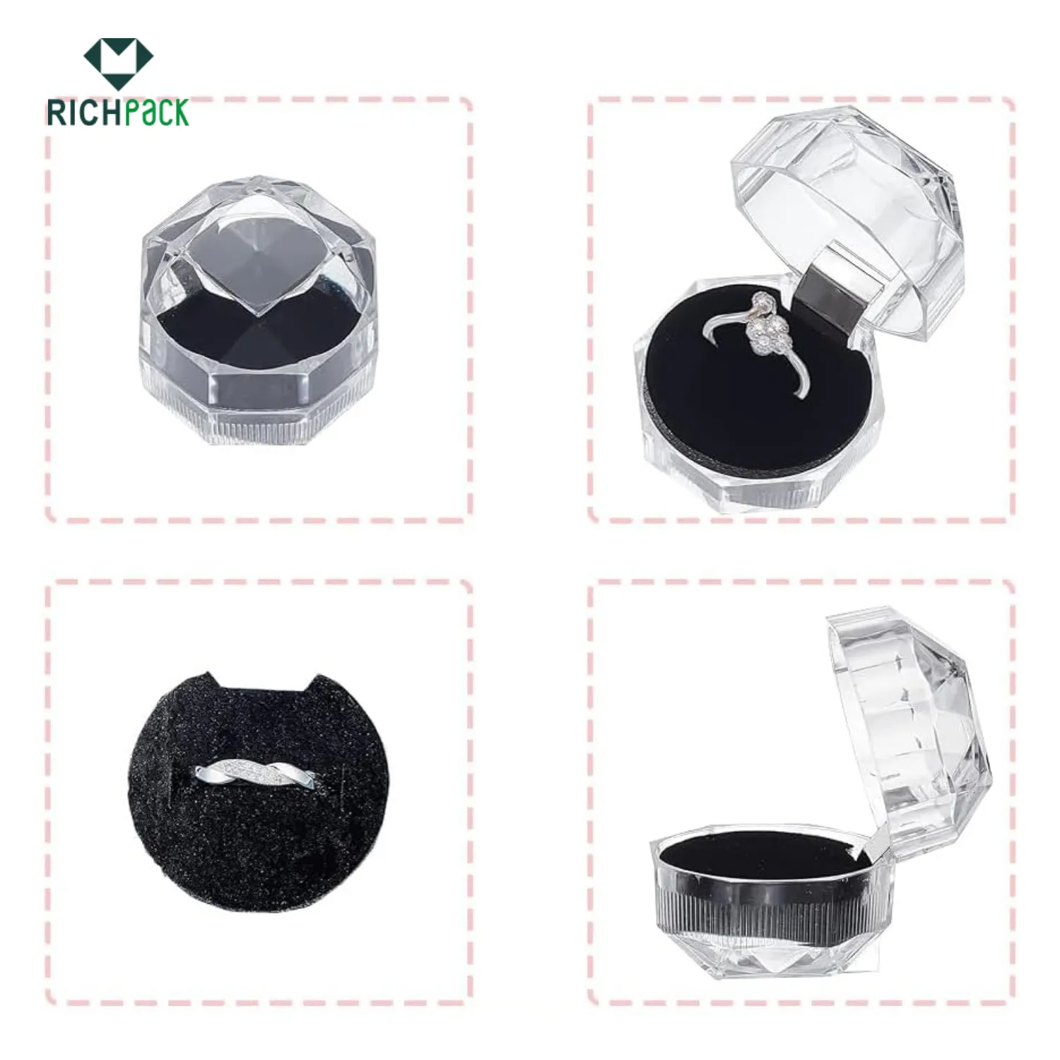 clear plastic ring box 005