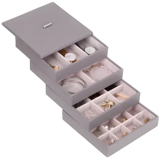 Versatile Stackable Jewelry Storage - Solutions for Maximum Space Utilization - jewelry tray with lid3