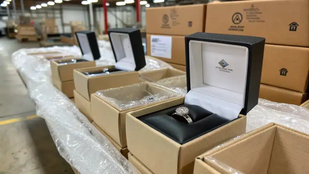 ring jewelry boxes during shipping