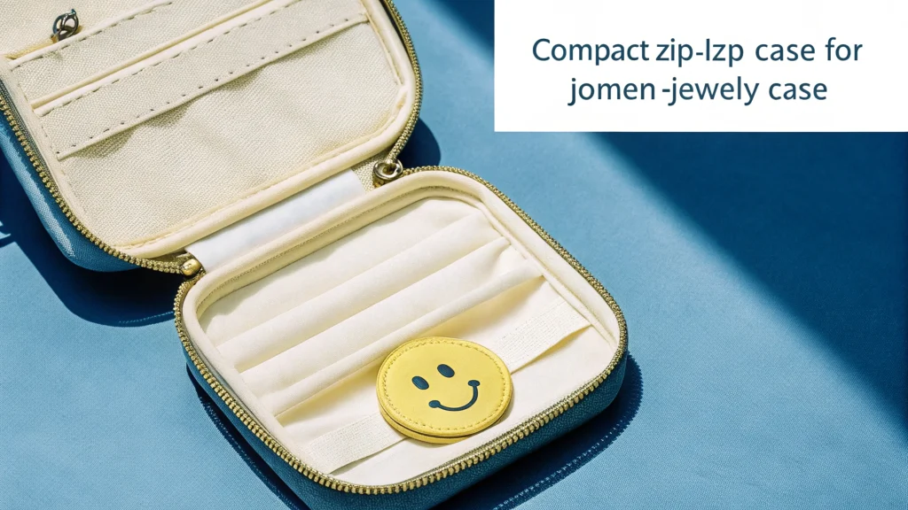 compact zip cases jewelry case women happy (1)