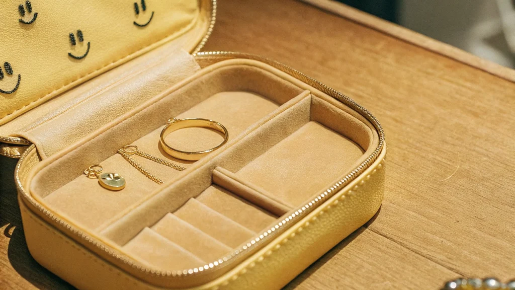 compact zip cases jewelry case women happy