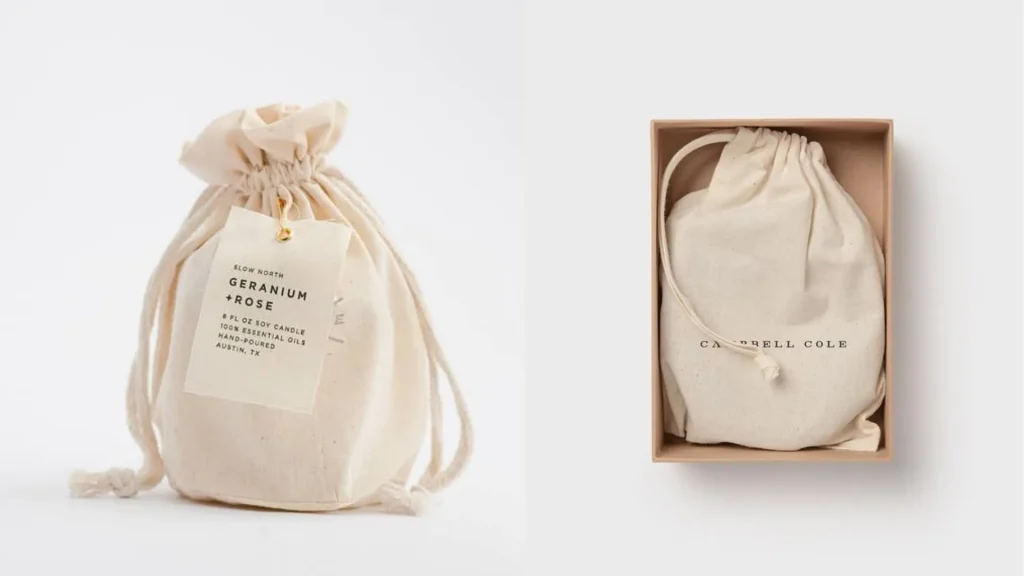 cotton jewelry bags sustainable