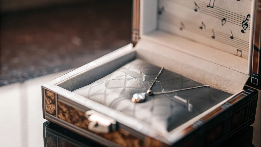 custom music necklace box