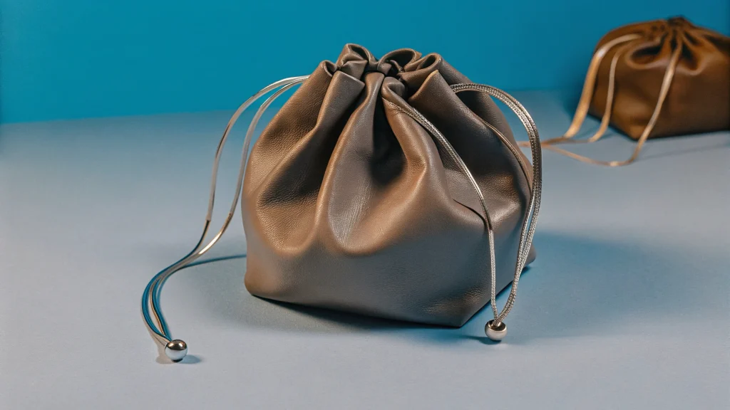 jewelry pouch drawstring pu leather