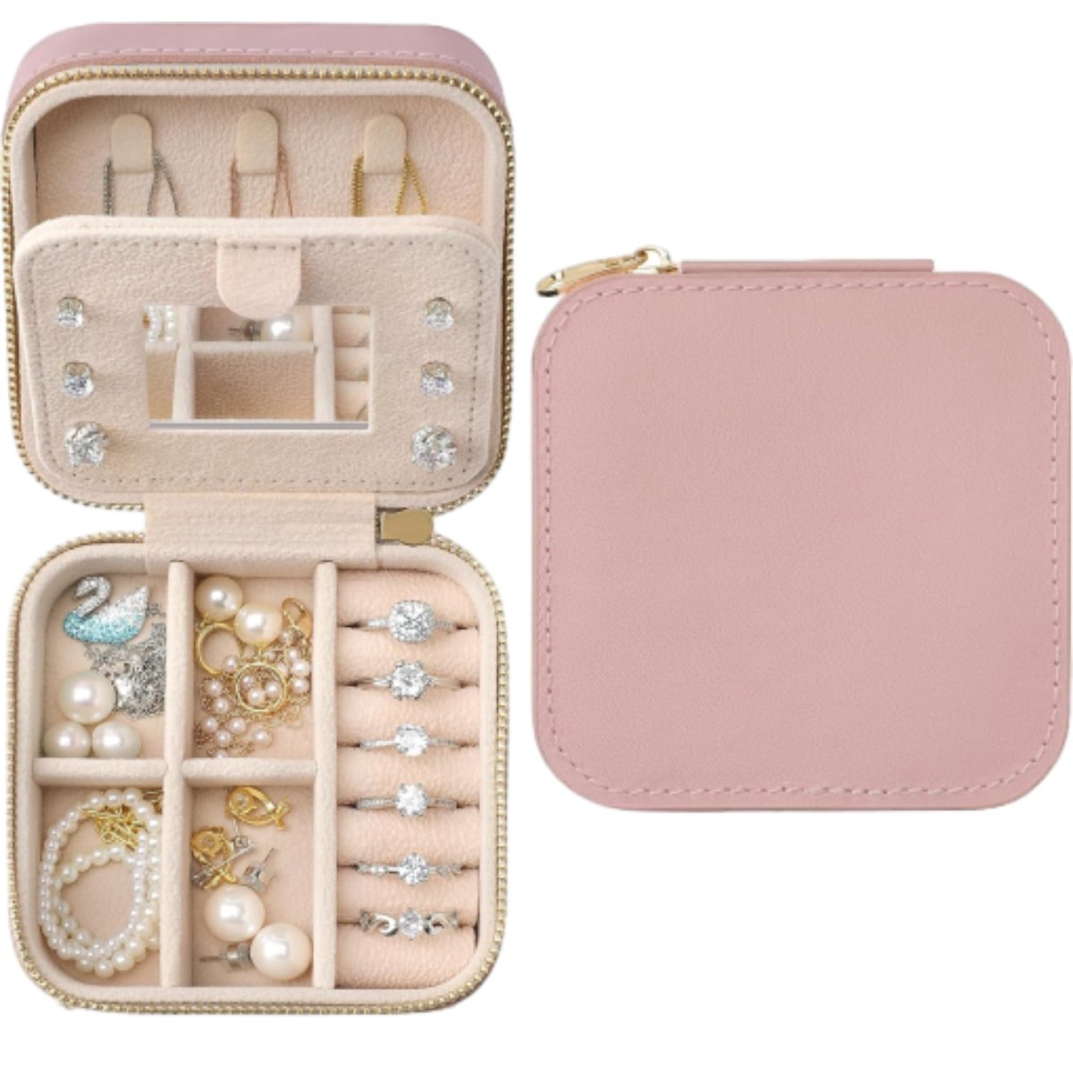 Compact Jewelry Travel Case Small -  Effortlessly Shield Your Valuable Jewelry During Journeys - jewelry travel case small 4