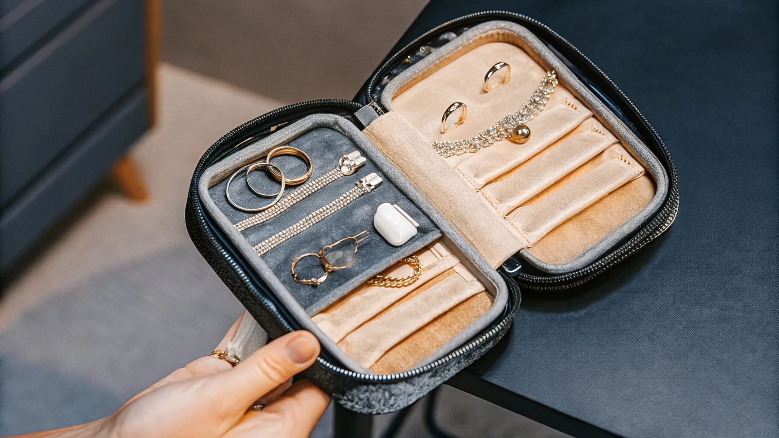 mini travel jewelry case