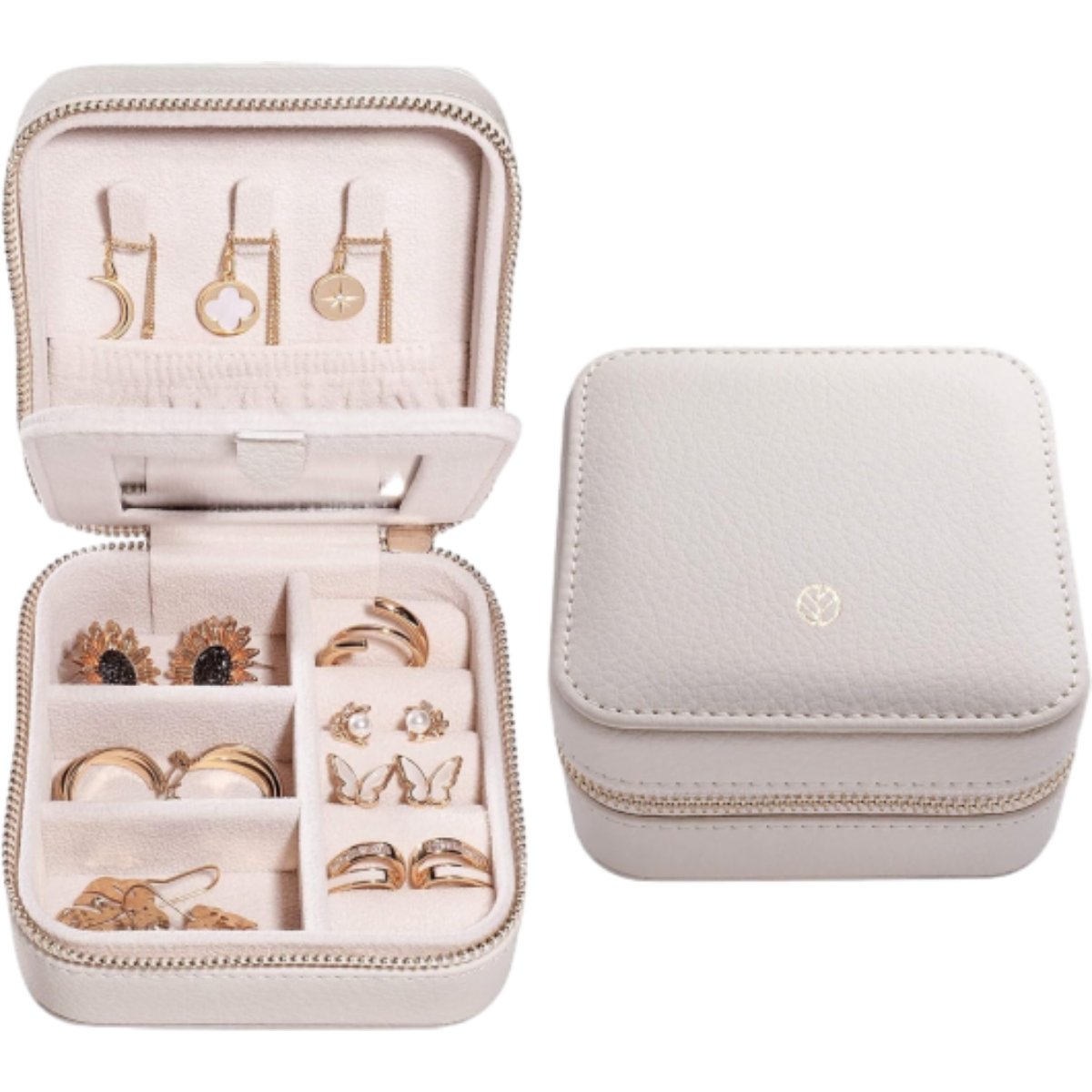 Stylish and Compact Portable Travel Jewelry Box - Keep Jewelry Safe on Trips - portable travel jewelry box 2