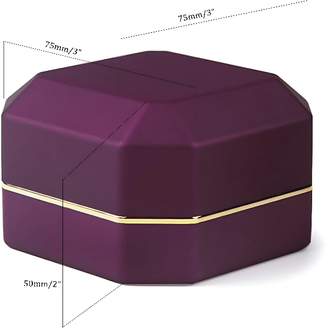 Elegant Octagonal Purple Gold Jewelry Packaging - Preserve and Present with Flair - purple gold jewelry box 2 1