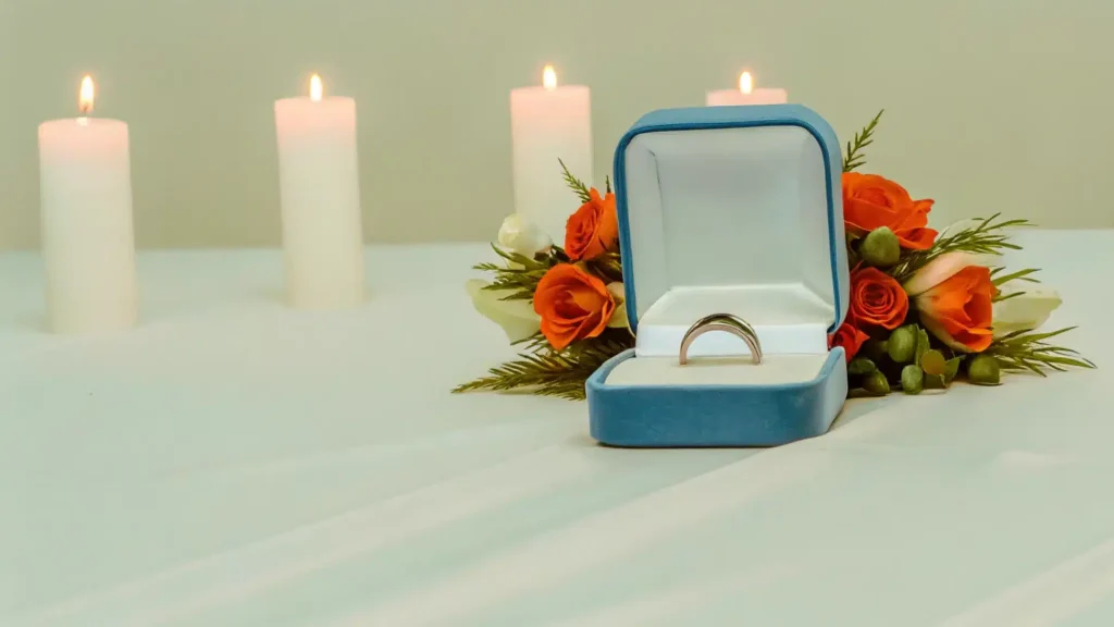 How to Create Elegant Packaging for Wedding Jewelry - ring jewelry box in a wedding
