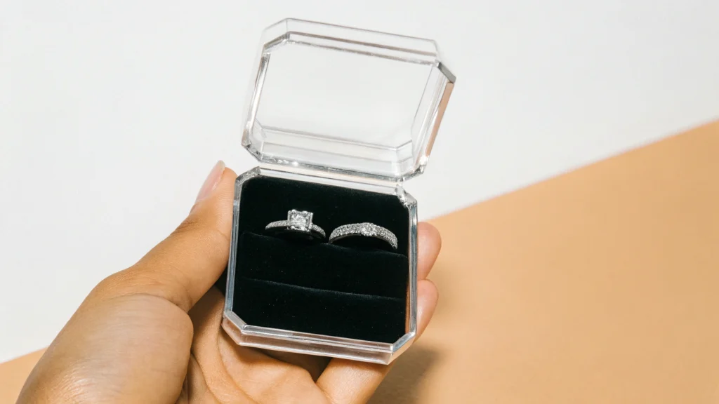 small acrylic box for ring jewelry