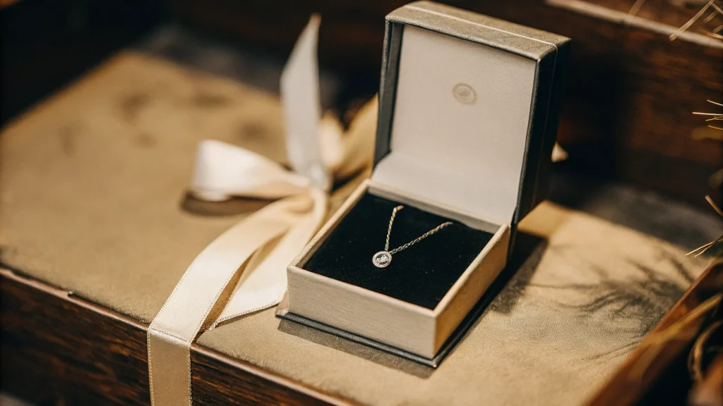 small necklace packaging box
