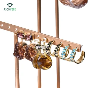 3 bar bronze jewelry display for watches and earrings 001