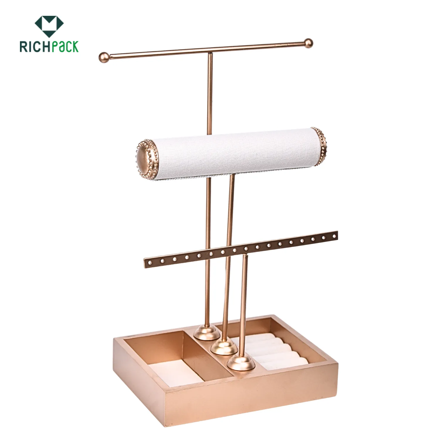 3 bar bronze jewelry display for watches and earrings 005