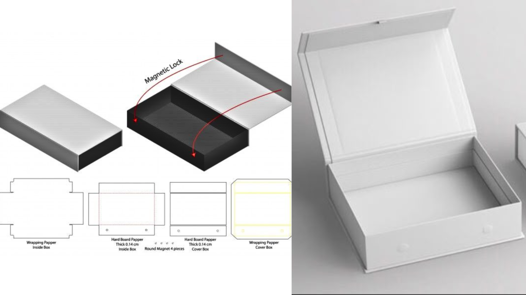 Free Magnetic Gift Box Mockup