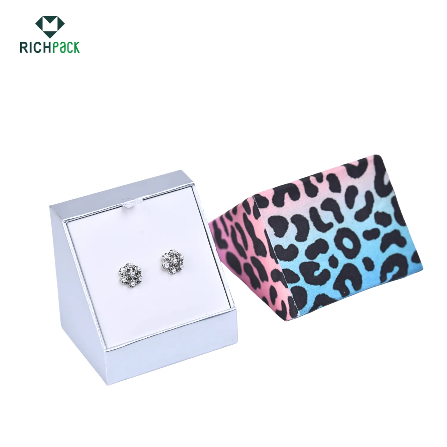 Leopard print flocked earring box 004