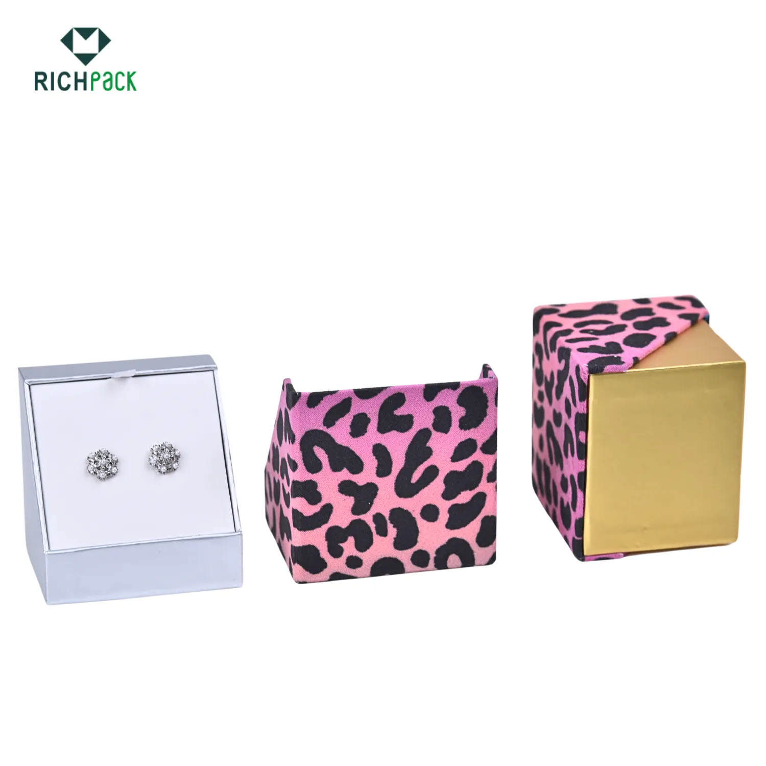 Leopard print flocked earring box 005