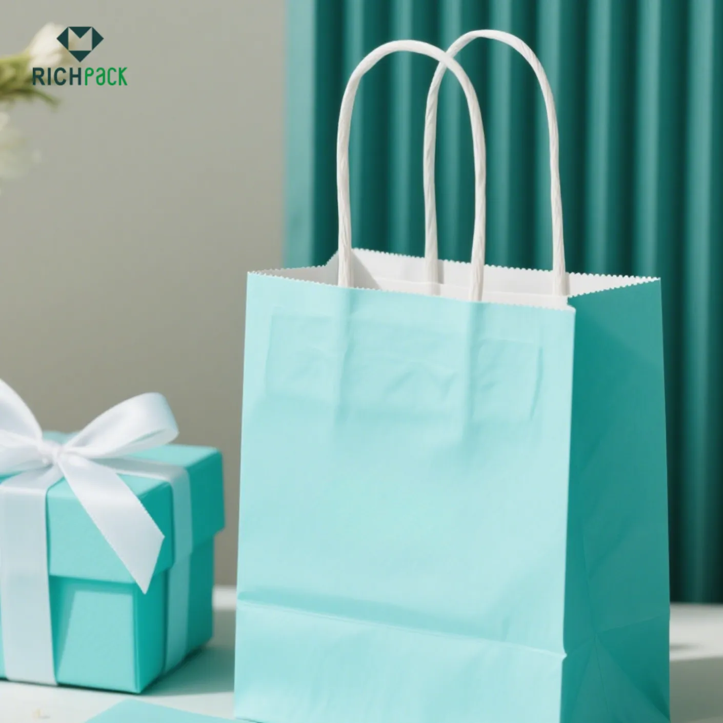 Tiffany blue paper bags for your jewelry brand 003