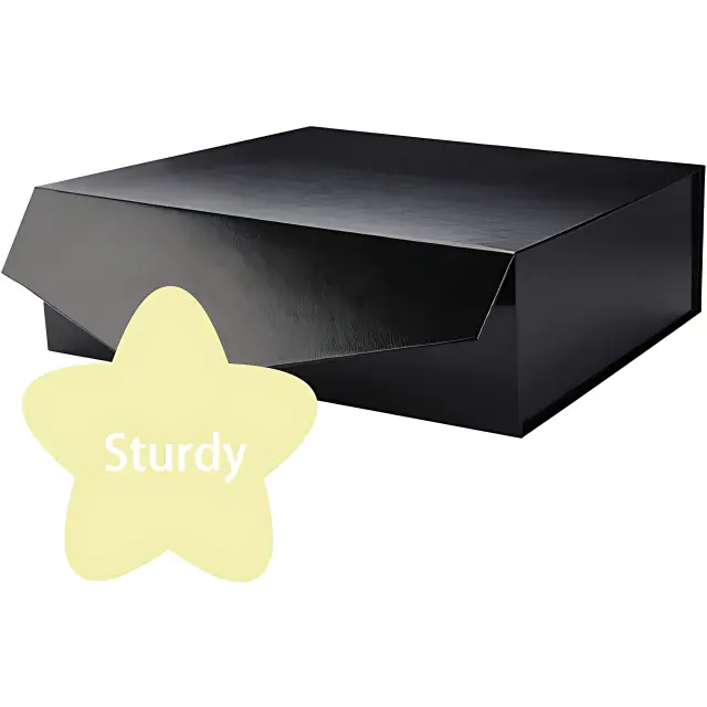 Big Black Gift Box with Foldable Lid – Oversized Rigid Packaging for Products & Gifts | Richpack - big black gift box