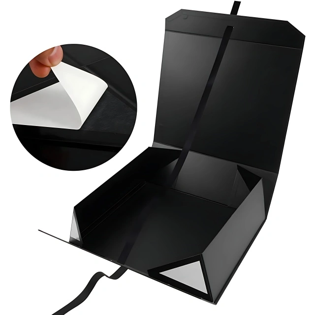 Black box with lid for jewelry | Matte black rigid packaging box with lid | Custom sizes and bulk orders at Richpack - black box with lid 4