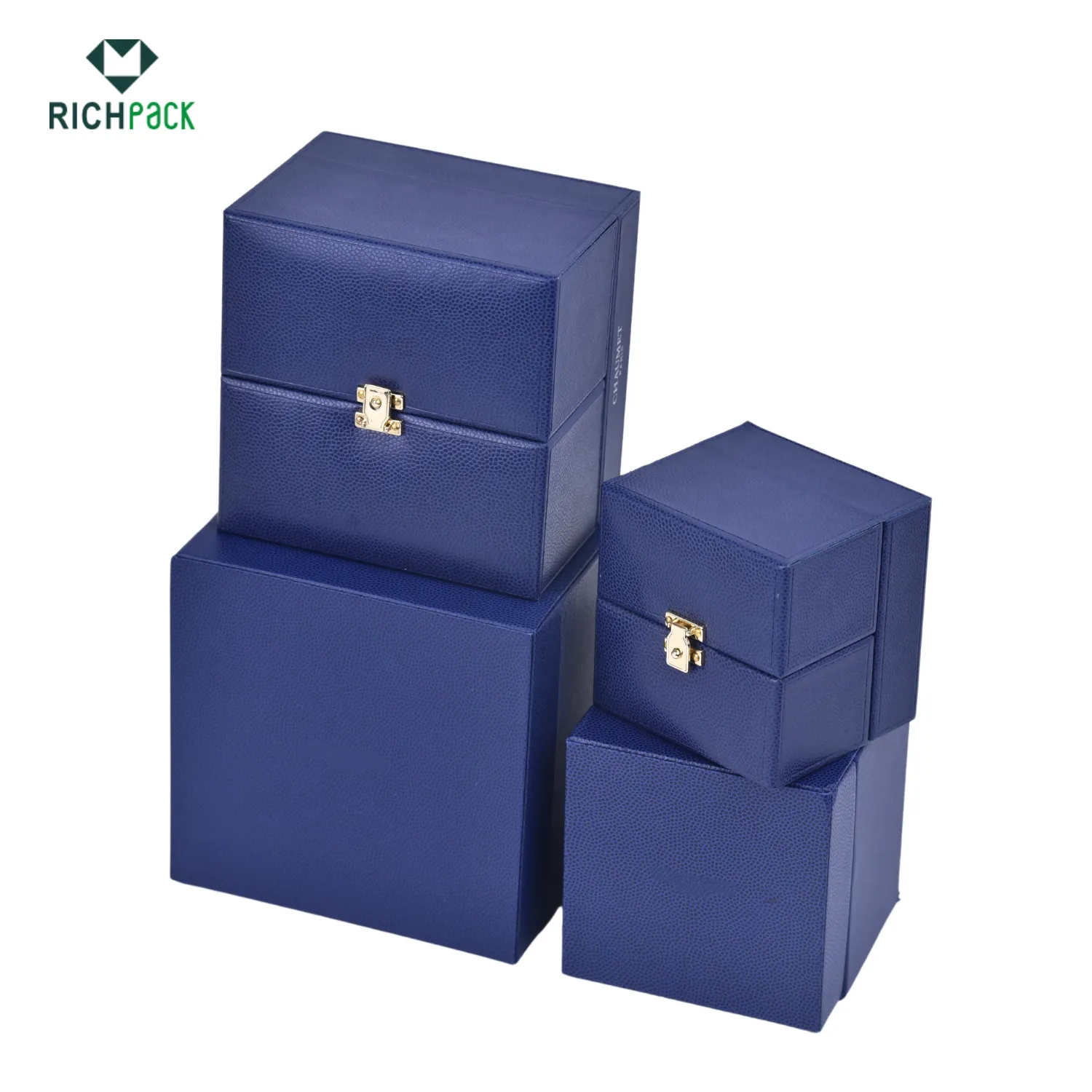 blue leather wedding ring box 002
