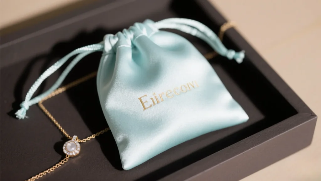 blue silk jewelry pouch drawstring (1)