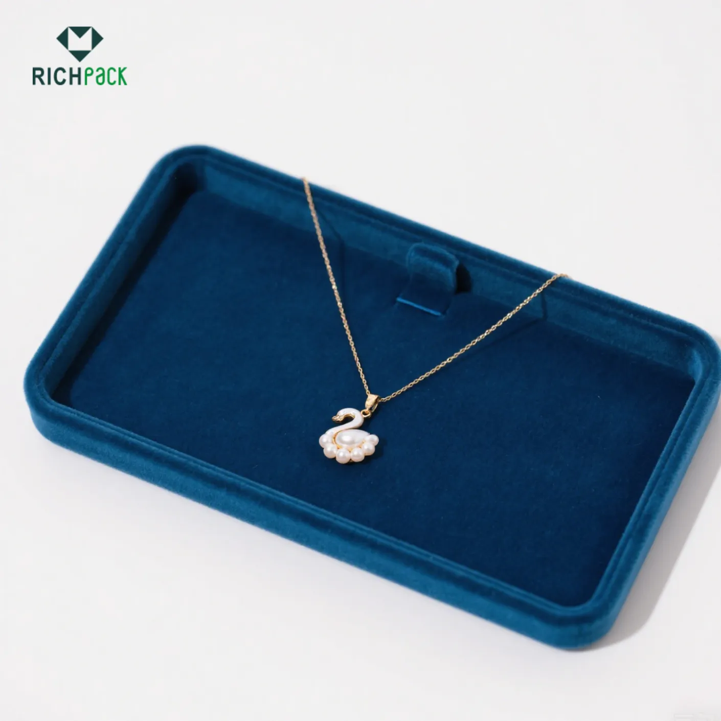 blue velvet soft jewelry tray 005