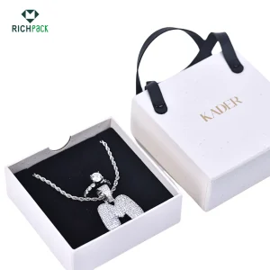 custom branding paper jewelry box with strings 002