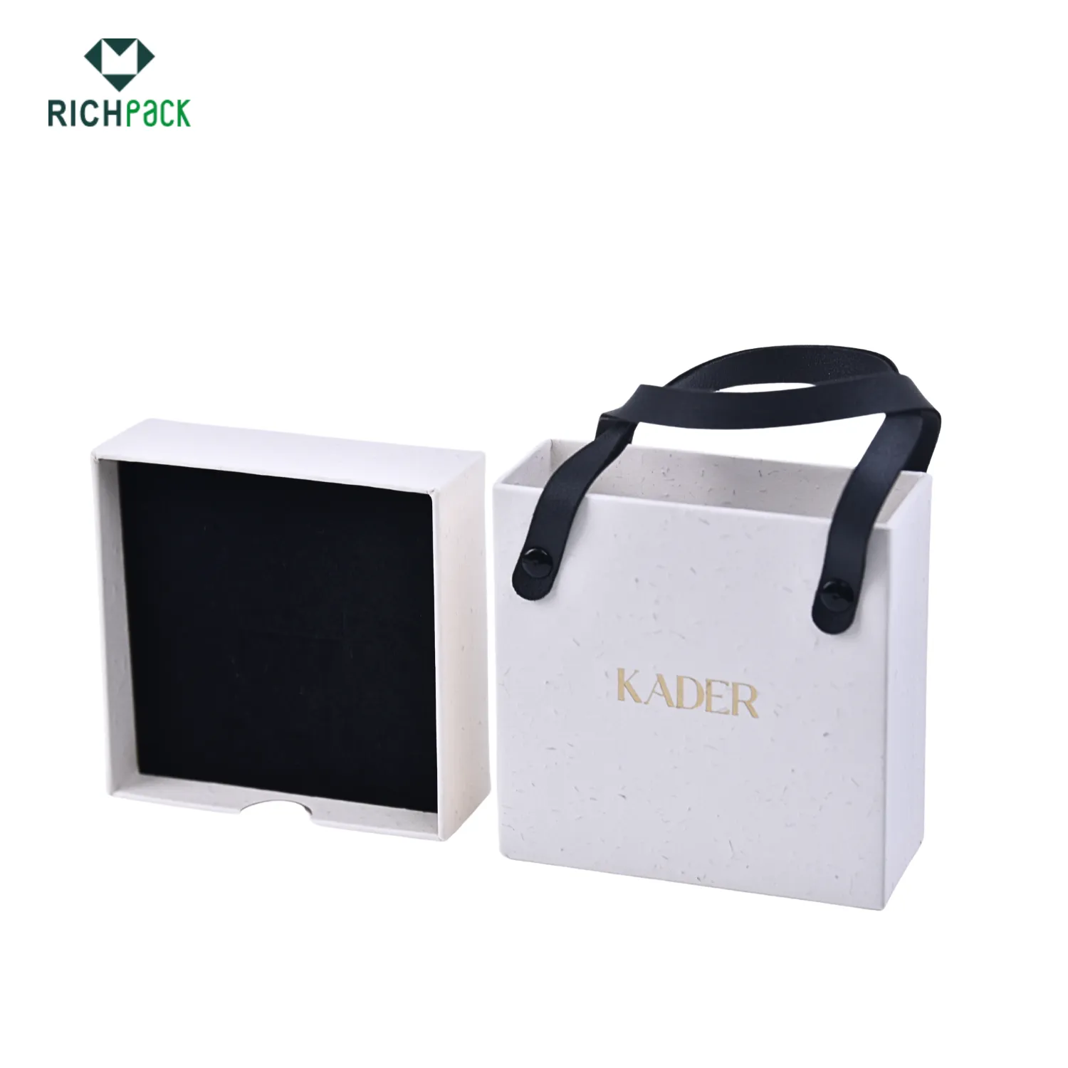custom branding paper jewelry box with strings 005