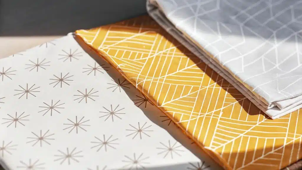 diy tissue paper stenciled with minimalist pattern