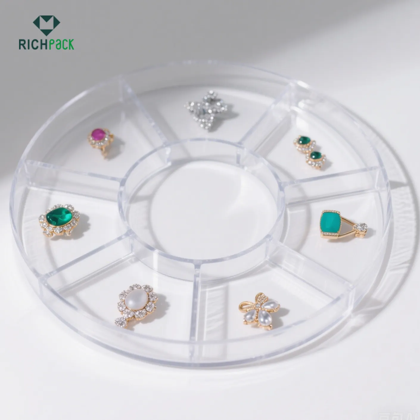 durable acrylic trays with compartment 001