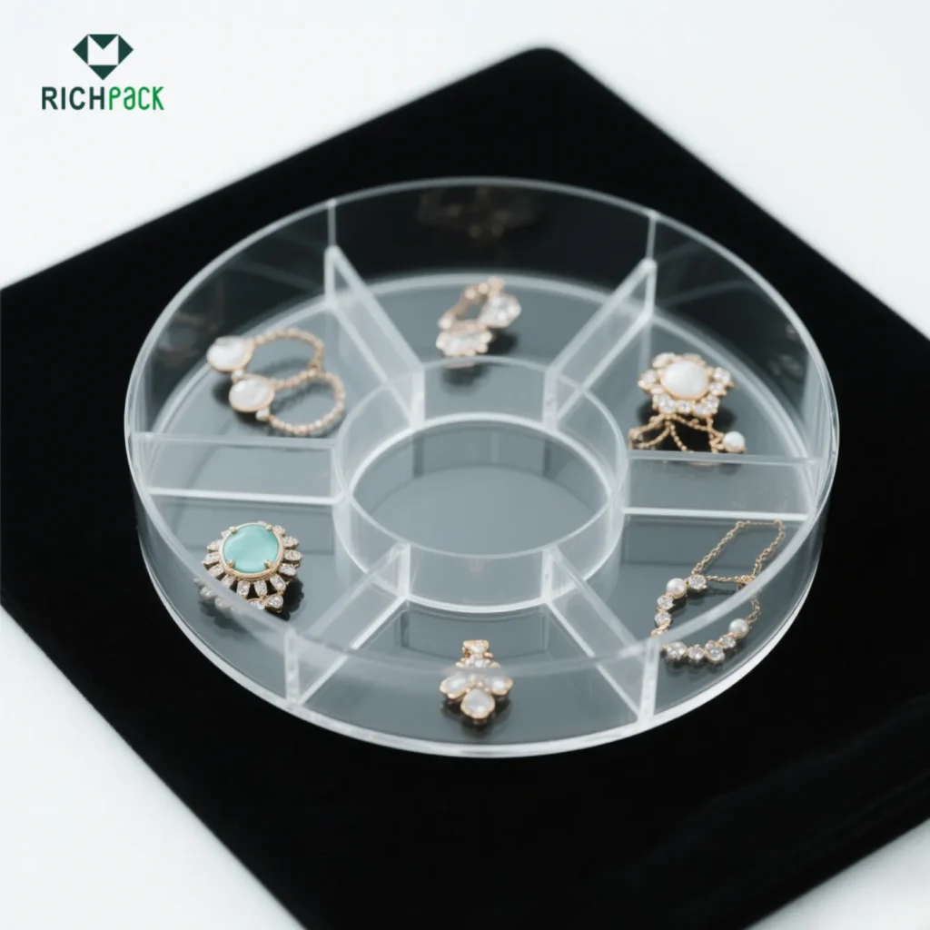 durable acrylic trays with compartments 003