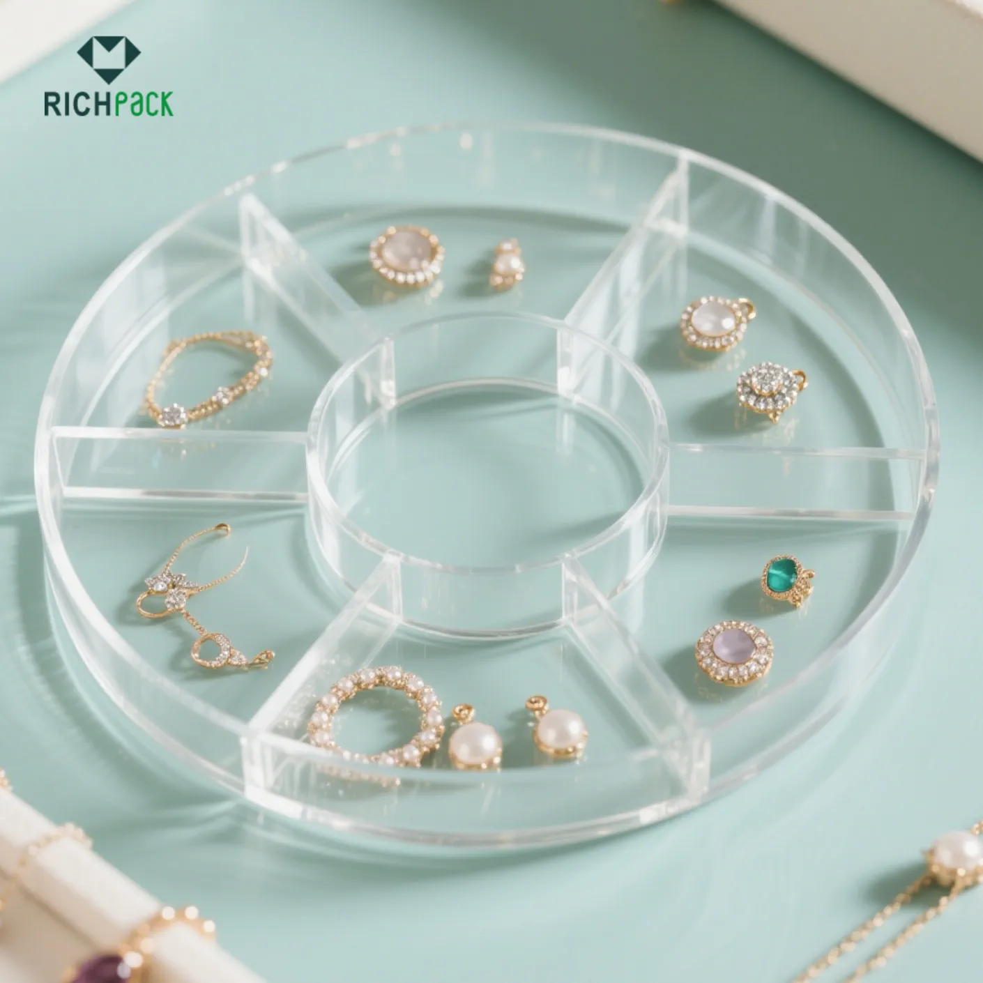 durable acrylic trays with compartments 004
