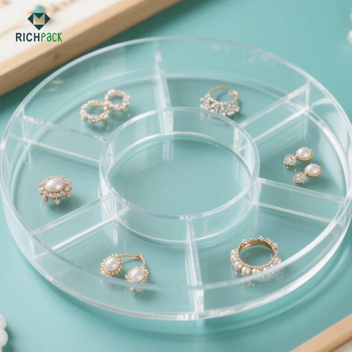 durable acrylic trays with compartments 005