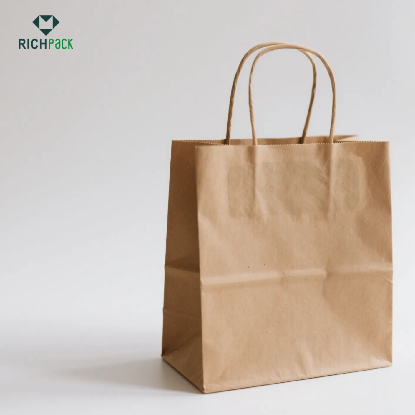 eco friendlt kraft paper bags with drawstring 001