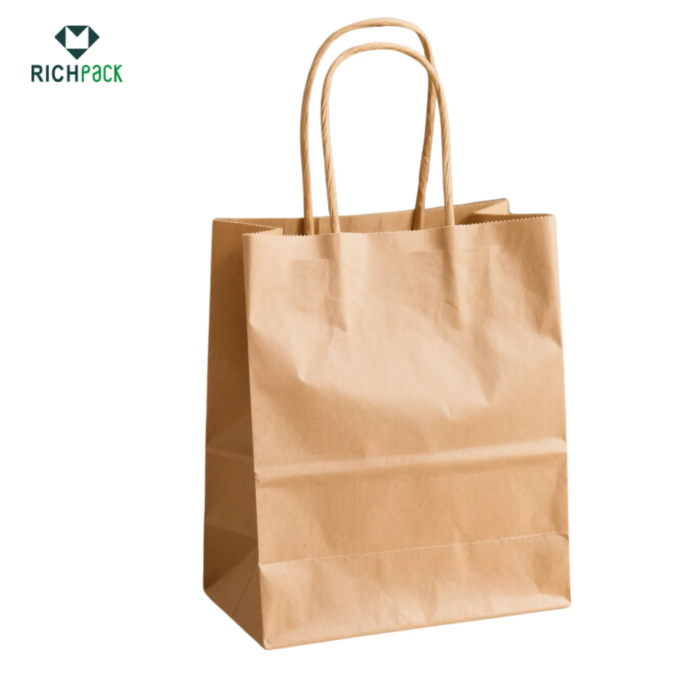 eco friendlt kraft paper bags with drawstring 002