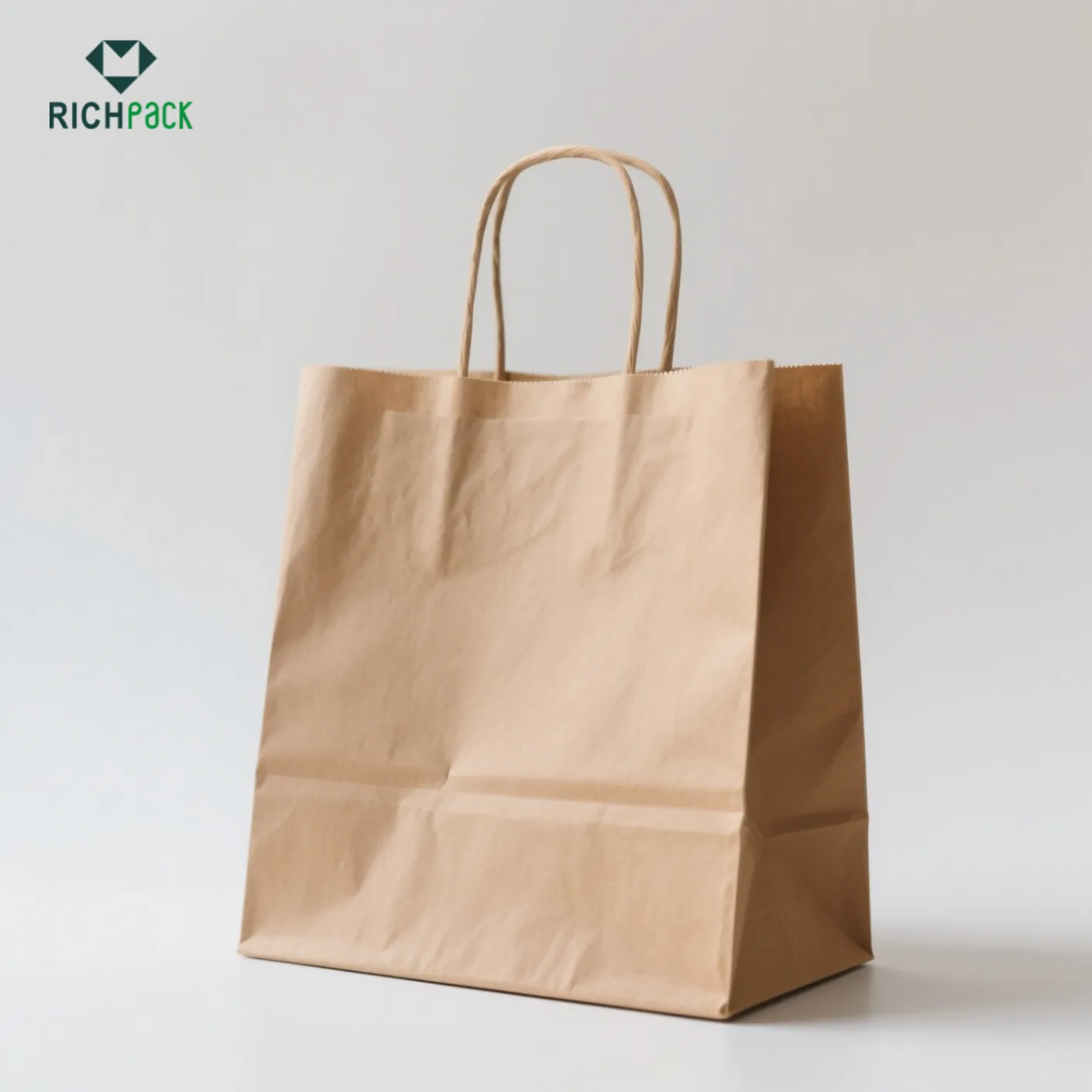 eco friendlt kraft paper bags with drawstring 004
