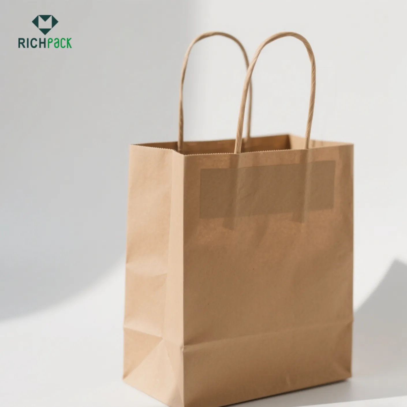 eco friendlt kraft paper bags with drawstring 005