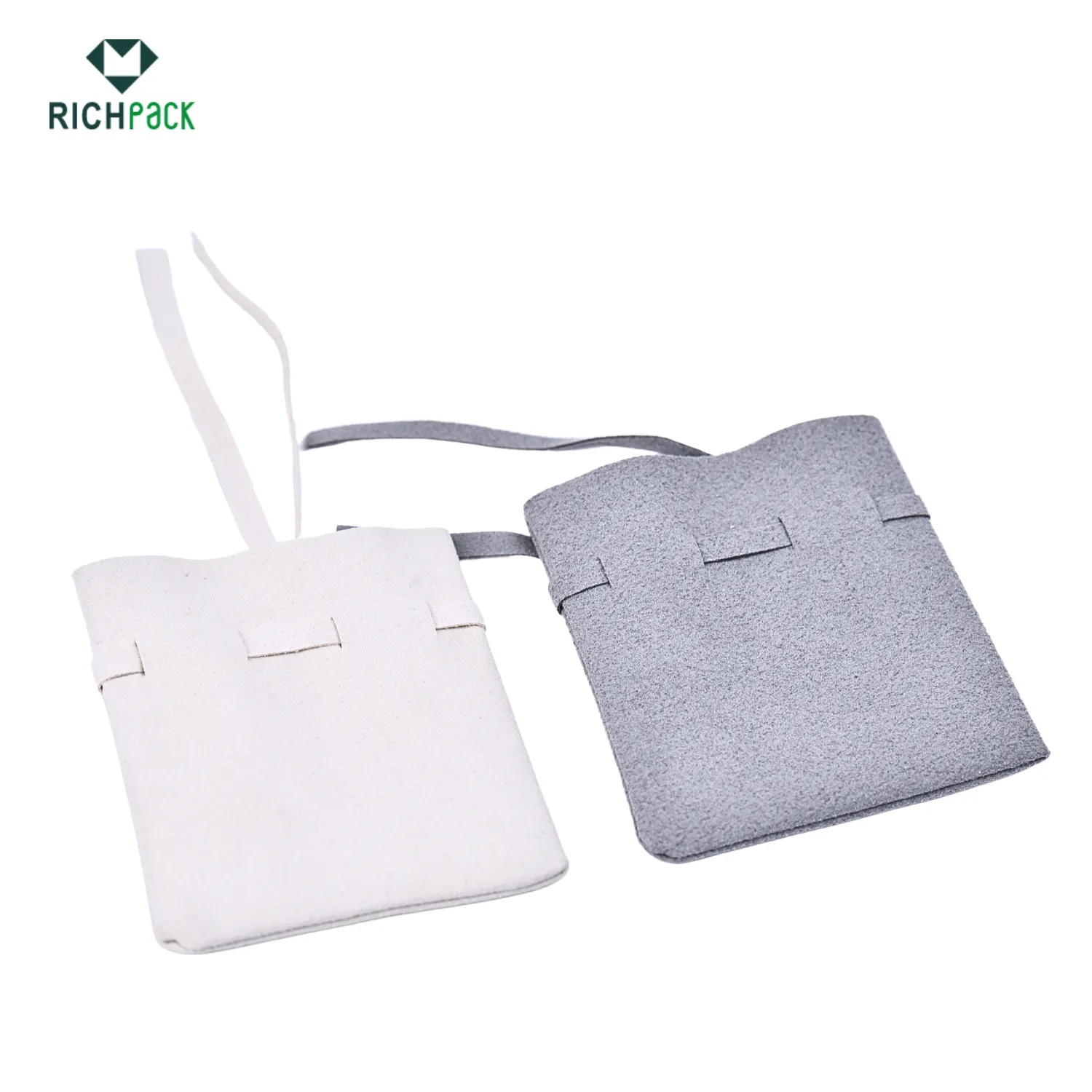 faux suede drawstring jewelry pouches 009