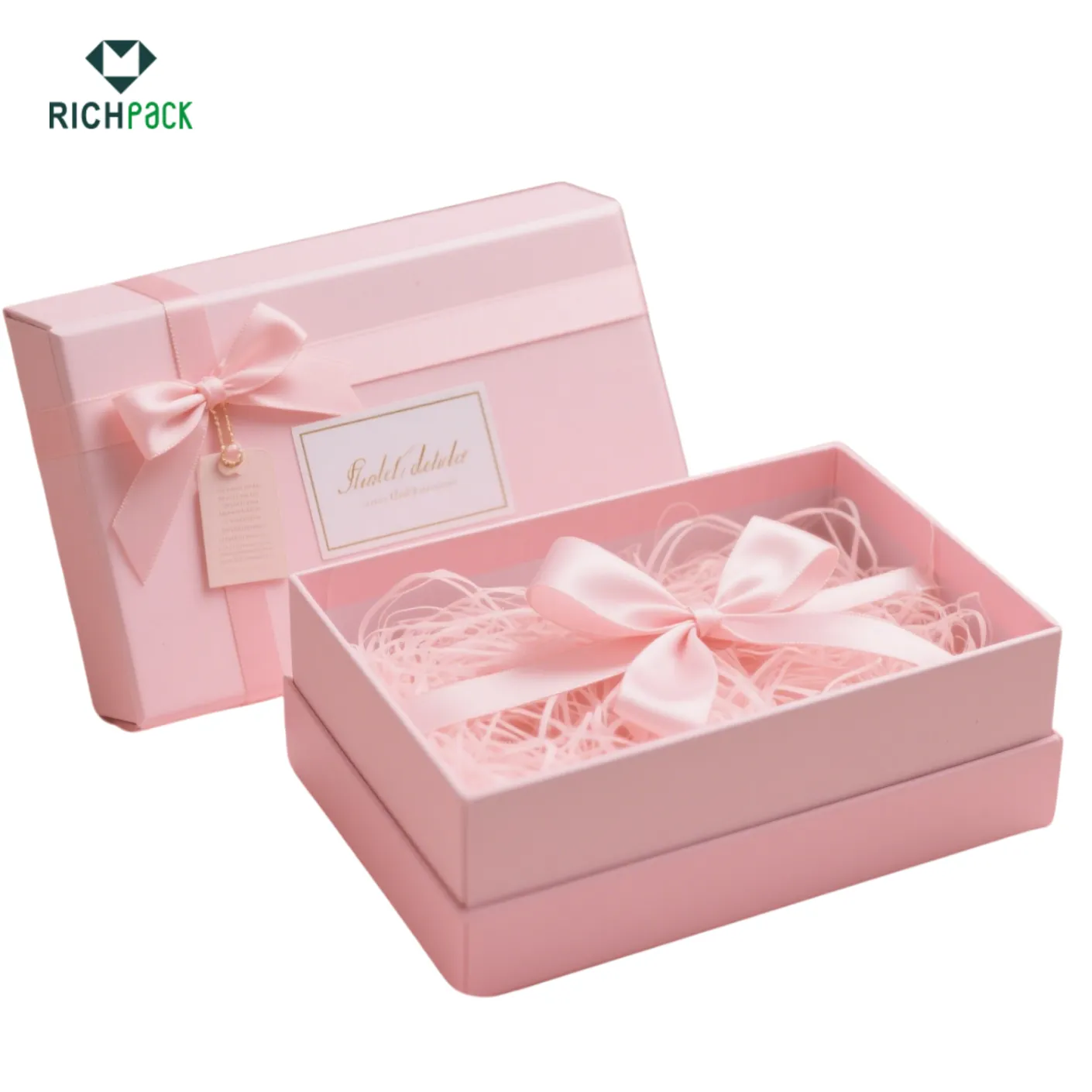 gift box pink with ribbon 003