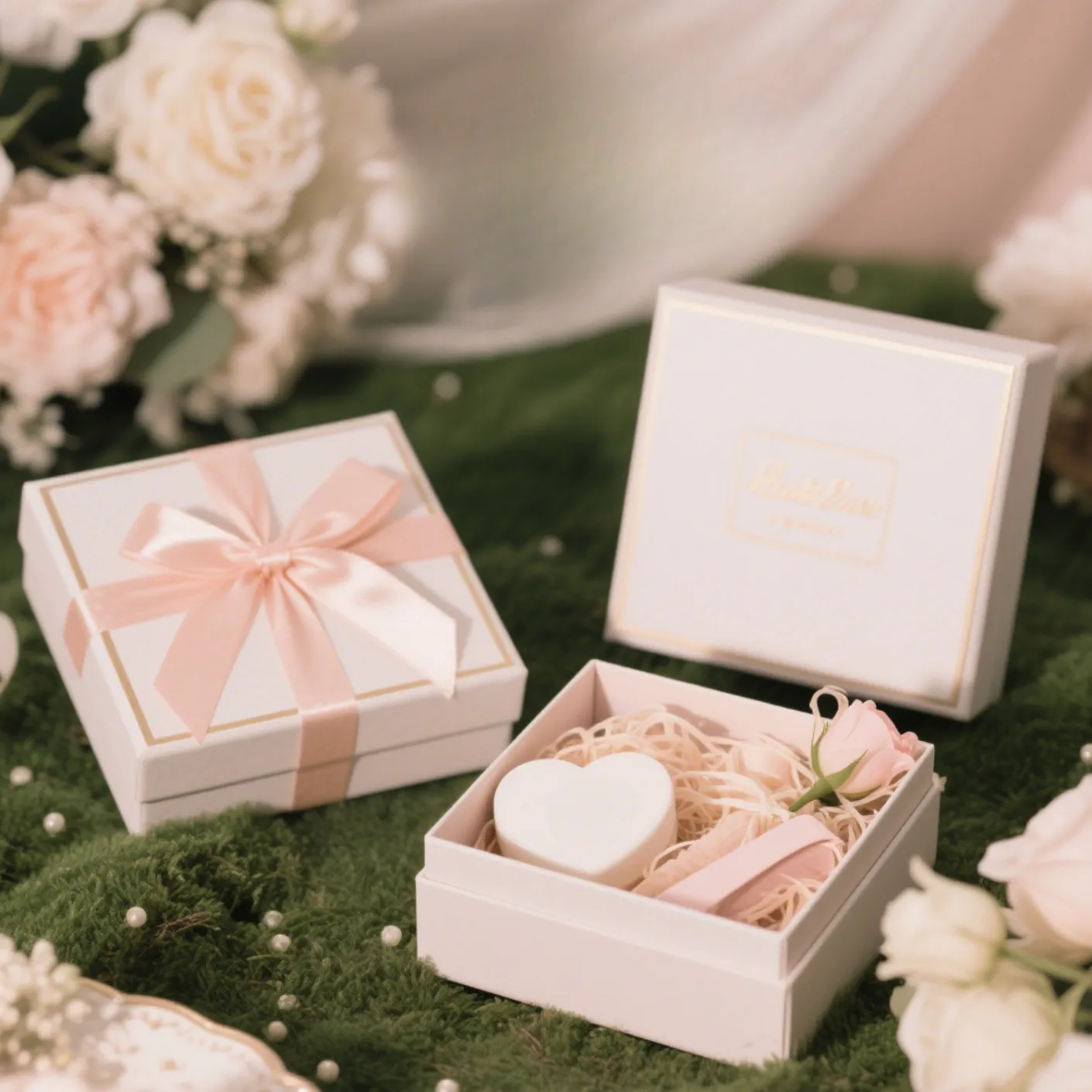 gift box pink with ribbon 004