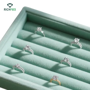 მწვანე საიუველირო უჯრა ხავერდოვანი უგულებელყოფა 003