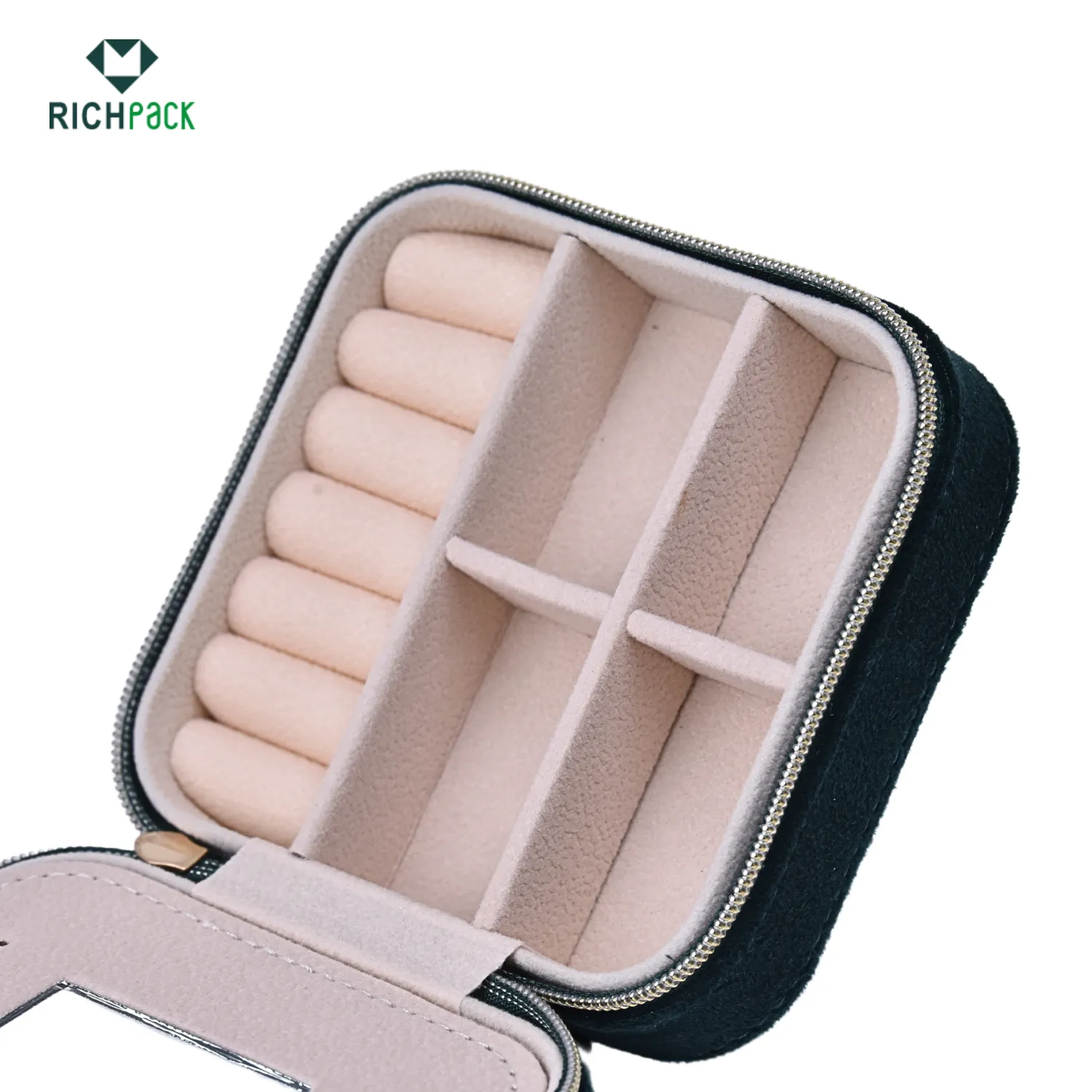 green velvet jewelry storage box 007