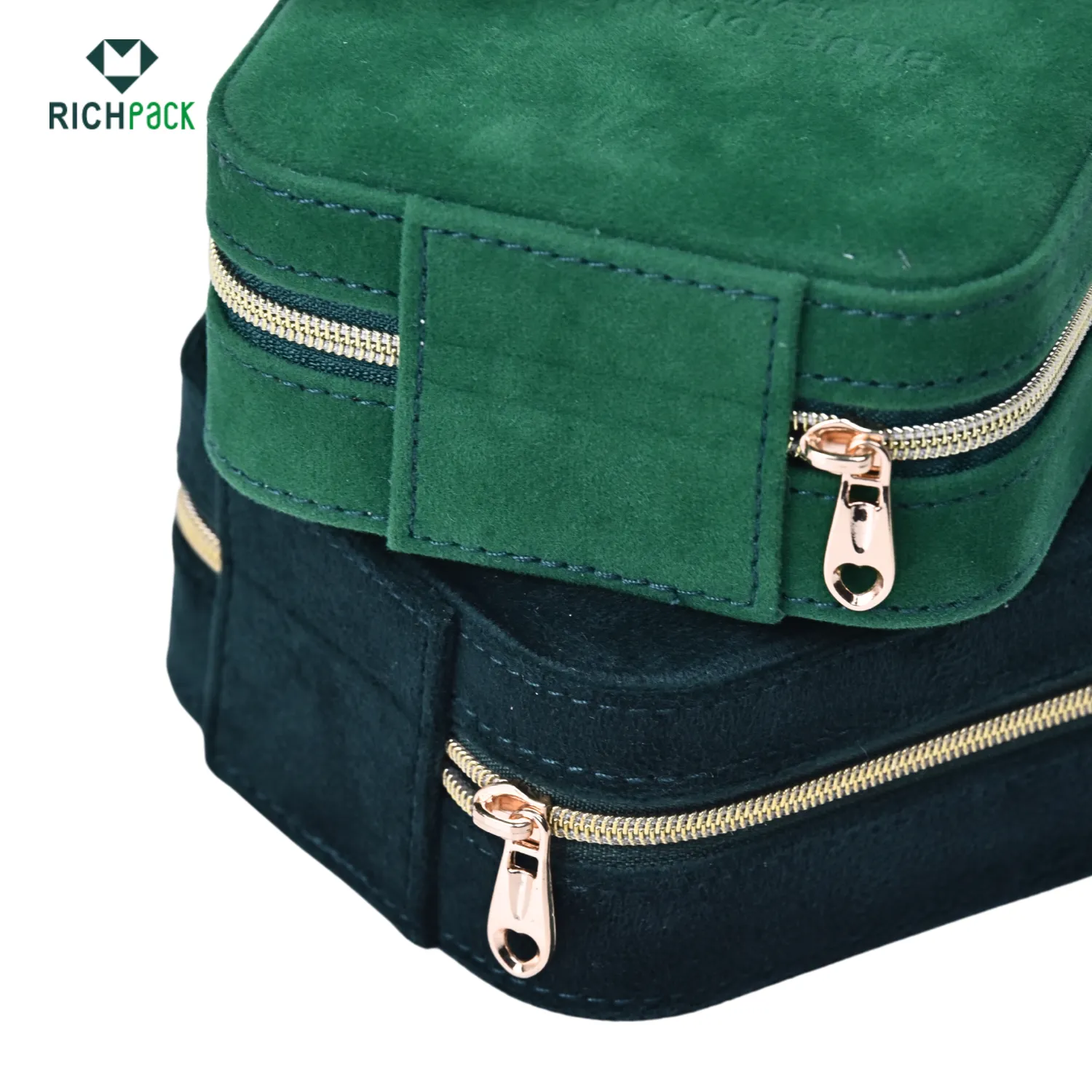 green velvet jewelry storage box 010